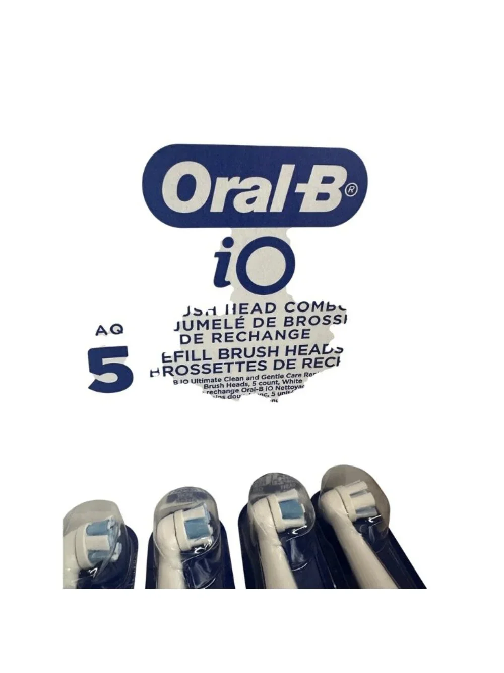 Oral-B iO Refill Brush Head Combo Pack White 4 Count Ultimate Clean Gentle Care